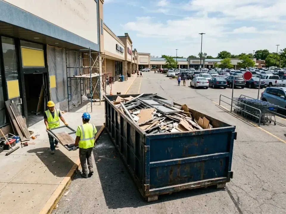 retail-store-renovation-debris-003 — frequently asked questions, Roll-off Dumpster Rentals in Jacksonville, IL